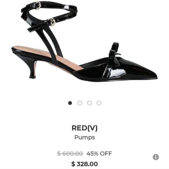 NIB Red Valentino Patent Leather Kitten Heel pumps with dust - Picture 9 of 12
